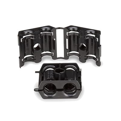 Sujetador Doble para Cable con Diámetro de 9 a 12 mm (0.35 a 0.47 Pulgadas). Paquete de 10 Piezas