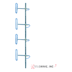Antena Base VHF, de 4 Dipolos, rango de frecuencia 138 - 174 MHz.
