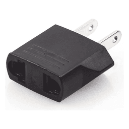 Adaptador de enchufe europea a americano, Calidad PREMIUM @ 6 A ; 110 - 250 Vca