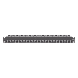 Patch Panel Z-Max de 24 Puertos, Blindado, Precargado con Jacks Categoría 6A, Plano, 1UR