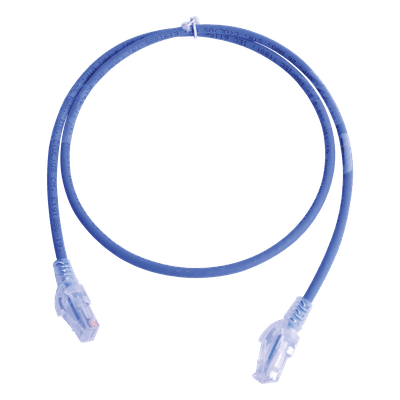 Patch Cord MC6 Modular Cat6 UTP, CM/LS0H, 0.91 Metros (3 Pies), Color Azul, Versión Bulk (Sin Empaque Individual)