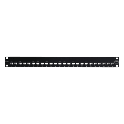 Patch Panel UTP Z-MAX de 24 Puertos, Precargado con Jacks Categoría 6, Plano, 1UR