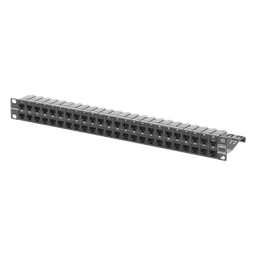 Patch Panel Z-Max de 48 Puertos, Blindado, Precargado con Jacks Categoría 6A, Plano, 1UR