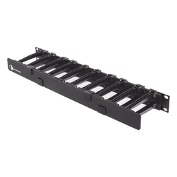 Organizador de Cable Horizontal RouteIT, Sencillo, Para Rack de 19in, 4in de profundidad, 1UR