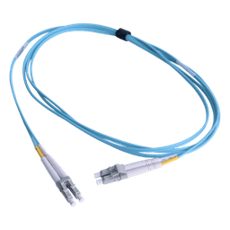 Jumper de Fibra Óptica Multimodo 50/125 OM3 XGLO, LC-LC Duplex, OFNR, Color Aqua, 1 Metro (3.28 Pies)