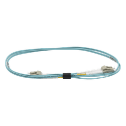 Jumper de Fibra Óptica Multimodo 50/125 OM3 XGLO, LC-LC Duplex, OFNR, Color Aqua, 1 Metro (3.28 Pies)