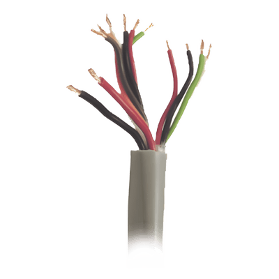Bobina de Cable de 500 Metros (1640 Pies) / Color Gris / Sistemas de Alarmas de Intrusión y Control de Acceso / 5 Pares Calibre 22 / 1 Par Calibre 18 / Intemperie