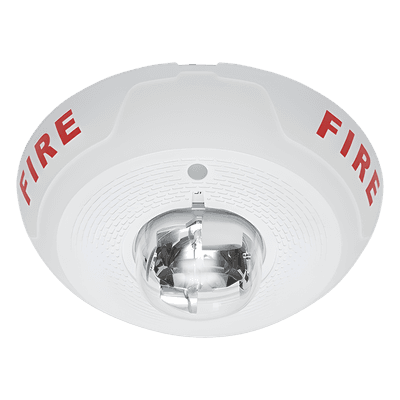 Lámpara estroboscópica de techo para notificación de incendio, blanca, candela seleccionable, Serie L