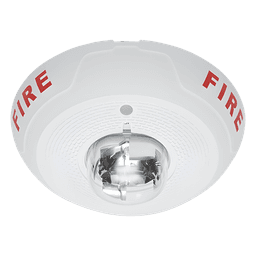 Lámpara estroboscópica de techo para notificación de incendio, blanca, candela seleccionable, Serie L