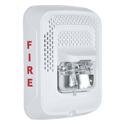 Bocina con lámpara estroboscópica de pared, doble voltaje 25/70.7 V, candela seleccionable, Serie L
