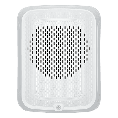 Bocina para Montaje en Pared, Color Blanco, Nuevo Diseño Moderno y Elegante y Menor Consumo de Corriente