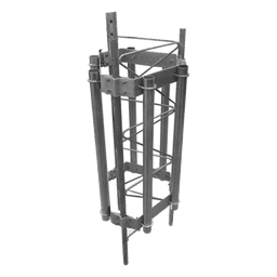Herraje para 6 antenas sectoriales compatible con tramo STZ35G.