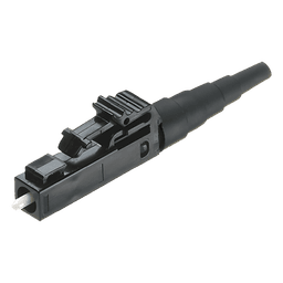 Conector de Fibra Óptica Multimodo OM2, OM3 y OM4, LC Simplex, Pulido en Campo, Color Negro