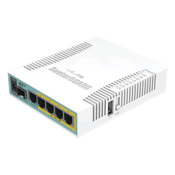 (hEX PoE) Routerboard 5 puertos Gigabit Ethernet PoE 802.3at, 1 Puerto USB