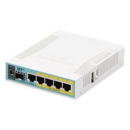 (hEX PoE) Routerboard 5 puertos Gigabit Ethernet PoE 802.3at, 1 Puerto USB