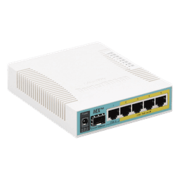 (hEX PoE) Routerboard 5 puertos Gigabit Ethernet PoE 802.3at, 1 Puerto USB