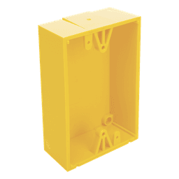 Caja trasera de montaje color amarillo para estaciones de parada STOPPER