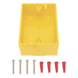 Caja trasera de montaje color amarillo para estaciones de parada STOPPER