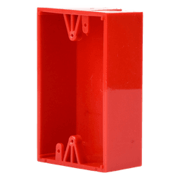 Caja trasera de montaje color rojo para estaciones de parada STOPPER