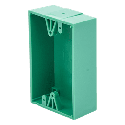 Caja trasera de montaje color verde para estaciones de parada STOPPER