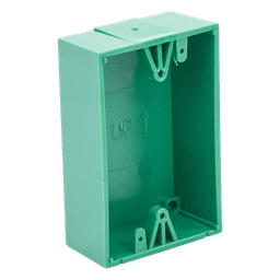 Caja trasera de montaje color verde para estaciones de parada STOPPER
