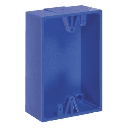 Caja trasera de montaje color azul para estaciones de parada STOPPER