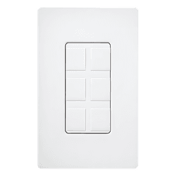 Marco de 6 puertos personalizable para conectores de red, fibra óptica, coaxial y telefonía, línea Claro, color blanco