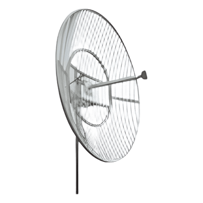 Antena Parabólica de rejilla para Celular de 1850-1990 MHz, 26 dBi.  Antena Donadora que se utiliza para los amplificadores de señal celular para cubrir comunidades alejadas.