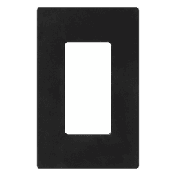 Placa de pared Claro de 1 espacio sin tornillos visibles, acabado negro brillante, para atenuadores, apagadores y controles Pico de Lutron
