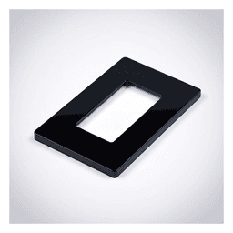 Placa de pared Claro de 1 espacio sin tornillos visibles, acabado negro brillante, para atenuadores, apagadores y controles Pico de Lutron