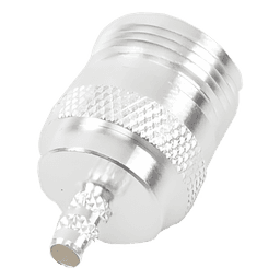 Conector Coaxial N Hembra / Anillo Plegable / Cables LP-195, LP-142, RG-142/U, LMR-195 / Cuerpo Bronce Niquelado / Contacto Oro / Aislante Teflón