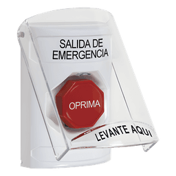 Botón Multipropósito, Texto Salida De Emergencia, Llave para Restablecer, Bocina Integrada De Alarma, Tapa De Policarbonato, 2 Relevadores forma C, Interior