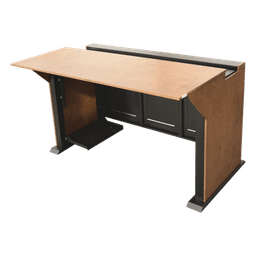 Consola Profesional para Monitoreo | Con Porta PC | Con Tomacorriente | Tapas Removibles | Color Negro y Nogal con Veta | Lamina de Acero Rolado Calibre 18 | Pintura en Polvo Electrostática.