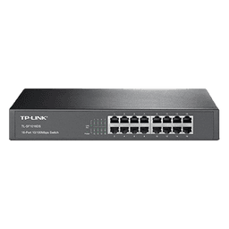Switch no administrable de 16 puertos 10/100 Mbps de escritorio y para montaje en rack