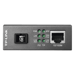 Convertidor Fibra Óptica WDM Monomodo / 1 puerto RJ45 10/100 Mbps / 1 puerto SC/UPC 100 Mbps /  Hasta 20 Km / Para su Funcionamiento Requiere el Modelo MC111CS / Plug and Play