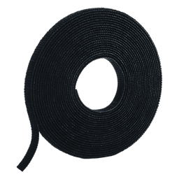 Rollo de Cinta de Contacto, de 75 Pies (22.9m) de Largo, 19.1 mm de Ancho, Color Negro