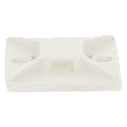 Montaje-Sujetador Para Cable de 4 Vías, con Adhesivo, 25.4 x 25.4mm (1in x 1in), Color Blanco, Uso en Interior, 1 pieza