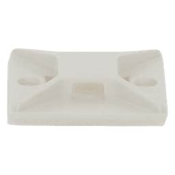 Montaje-Sujetador Para Cable de 4 Vías, con Adhesivo, 25.4 x 25.4mm (1in x 1in), Color Blanco, Uso en Interior, 1 pieza
