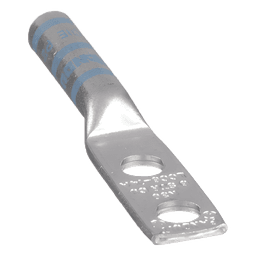 Zapata de compresión LCC6-14A-L para cal. 6 Awg, Doble barreno para tornillo prisionero de 1/4, Espaciado de orificio 16mm, 1 Pz
