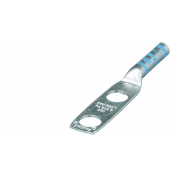 Zapata de compresión LCC6-38D-L para cal. 6 Awg, Doble barreno para tornillo prisionero de 3/8, Espaciado de orificio 25.4mm, 1 Pz