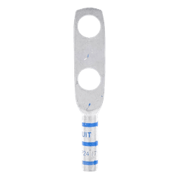 Zapata de compresión LCC6-38D-L para cal. 6 Awg, Doble barreno para tornillo prisionero de 3/8, Espaciado de orificio 25.4mm, 1 Pz