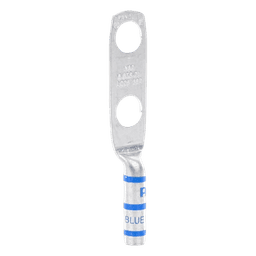 Zapata de compresión LCC6-38D-L para cal. 6 Awg, Doble barreno para tornillo prisionero de 3/8, Espaciado de orificio 25.4mm, 1 Pz