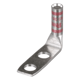 Zapata de compresión LCC8-14AF-L a 90° grados para cal. 8 Awg, Barreno para tornillo prisionero de 1/4, 1 Pz
