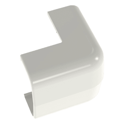Esquinero exterior, para uso con canaleta LD5, material ABS, Color Blanco Mate