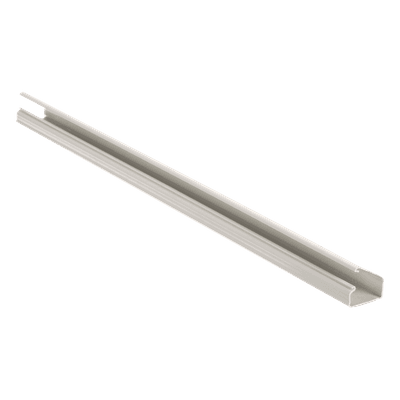 Canaleta LD10 de PVC rígido, con cinta adhesiva para instalación sin herramientas, de 38.4 x 24 x 1828.8 mm, Color Blanco Mate