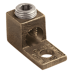 Terminal Tipo Lengüeta Recta de Cobre, Cal. 8 a 1/0 AWG,  Orificio para perno de 5/16" (7.9mm)