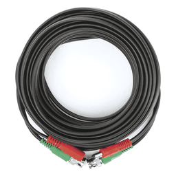 Cable Coaxial (BNC RG59) + Alimentación / SIAMES / 10 Metros (32.81 Pies) / 100% Cobre / Para Cámaras 4K / Uso Interior y Exterior