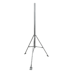 Mástil de 2" x 1.5 metros con Tripie para Instalación en losa. Acero Galvanizado en Caliente.