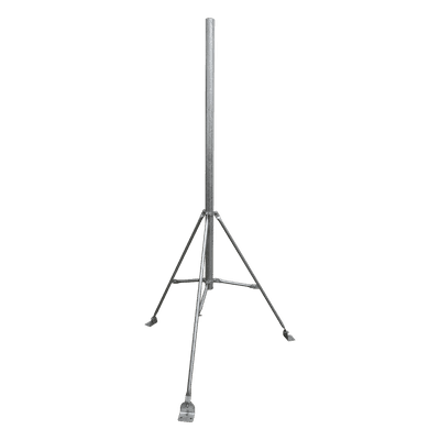 Tripié con Mástil / Tubo 2" / Altura 3 m (9.8 ft) / Acero Galvanizado en Caliente / ASTM A-36