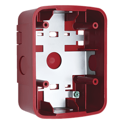Caja de Montaje en Pared para Bocina y Bocina con Lampara Estroboscopica y para montaje en Techo de Bocinas, Color Rojo